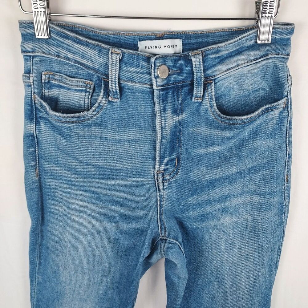Flying Monkey Women’s Size 26 Blue Raw Hem Crop Skinny Stretch Jeans - Picture 3 of 11